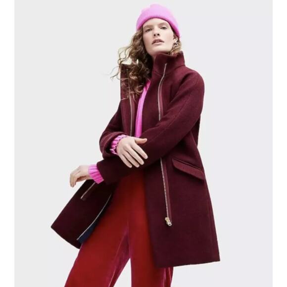 J. Crew Nello Gori Cocoon Coat in Italian Stadium Cloth Wool Blend Jacket - Picture 2 of 14